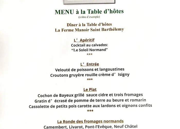 לינה וארוחת בוקר La Ferme Manoir Saint Barthelemy 3*